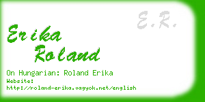 erika roland business card